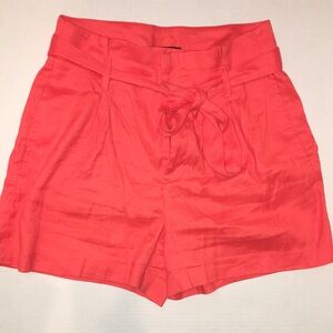 Banana Republic Red Summer Shorts | Linen Cotton Blend | Size 8